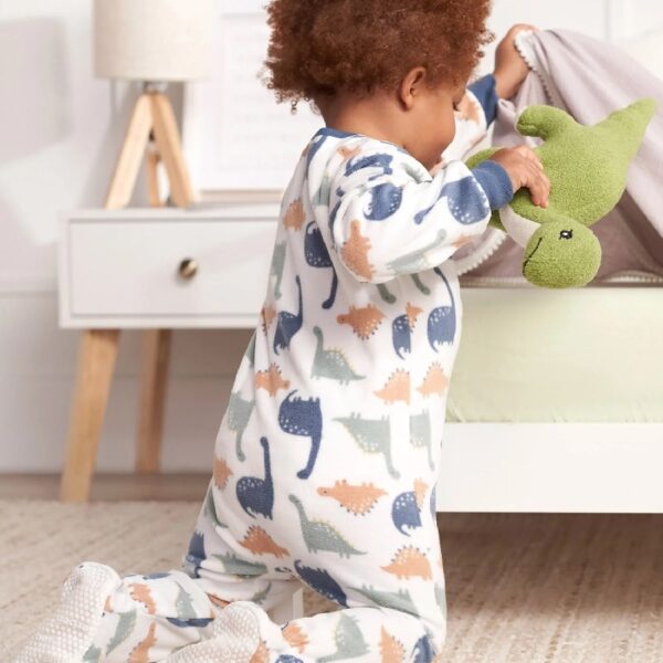 Baby and Toddler Neutral Microfleece Blanket Sleeper Pajamas, 3-Pack, Sizes 0/3M-5T