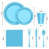 Exquisite 350 Piece Easter Plastic Disposable Party Plates & Dinnerware Combo Set