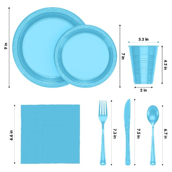 Exquisite 350 Piece Easter Plastic Disposable Party Plates & Dinnerware Combo Set