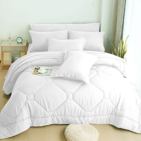 8 PCS Modern Comforter Set with Sheets All Season Bed in a Bag, Black, Queen Size