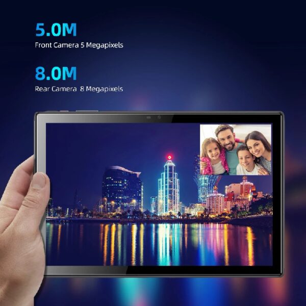 A10 Tablet 10.1 inch Tablets with Case,4GB RAM Cortex-A7 Quad-Core Processor,1280x800 IPS HD Touchscreen 8MP Camera,Bluetooth,WiFi(Gray)
