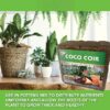 Harris Coco Coir Coconut Fiber Pith Potting Mix, Expands to 9 gallons - 4 bricks
