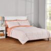7 Piece Reversible Bed in a Bag Comforter Set with Sheets, Black, Queen
