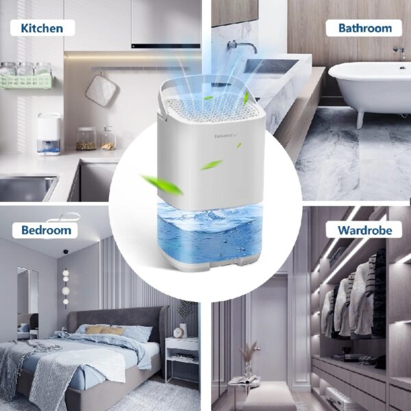 Dehumidifier 1000ML Ultra Quiet Portable Small Dehumidifiers for Home Bathroom Basements
