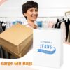 BagDream Brown Paper Gift Bags with Handles Kraft Paper Shopping Bags for Business, Shopping, Grocery, Retail, Birthday Party, Merchandise, 10x5x13, 100 Pack