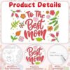 100 Pcs Mother's Day Crafts Color Your Own Cards Gifts from Kids 4 Styles 4 x 6 Inch Flower Heart Bear Elephant Love Mom Happy Mother's Day Postcards Greeting Activity DIY