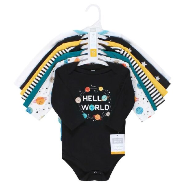 Cotton Long-Sleeve Bodysuits, 7-Pack, Preemie-24 Months