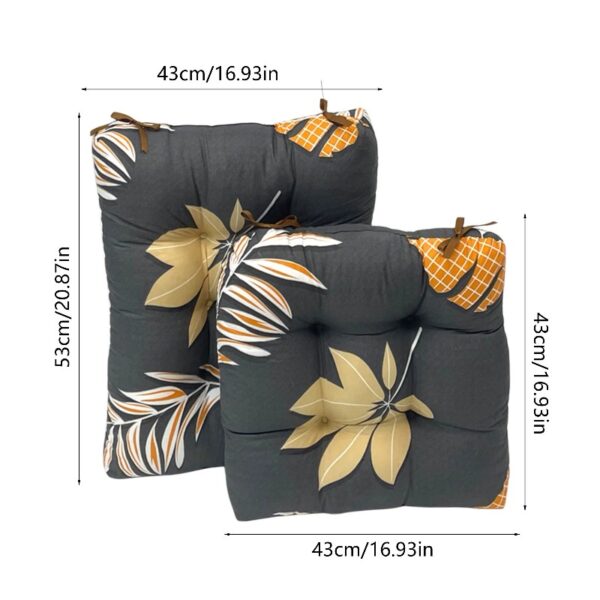Outdoor Patio Cushion, Rocking Chair Cushion Set, Tufted Pads, Set of Upper and Lower with Ties Pack of 2 (2 Sets) - Back 21