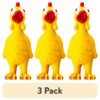 (3 pack)  Life Playful Buddy Tie Dye Chicken Dog Toy, Chew Level 2, with Squeaker.