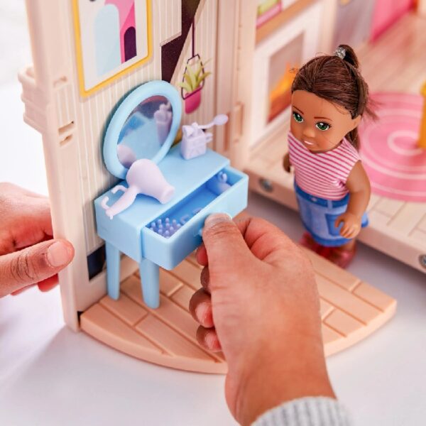 Tote-ables™ Portable Cottage Dollhouse with Doll Included, Storage, 30 Accessories