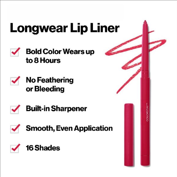 (3 pack) ColorStay Longwear Lip Liner Pencil, 680 Blush, 0.01 oz