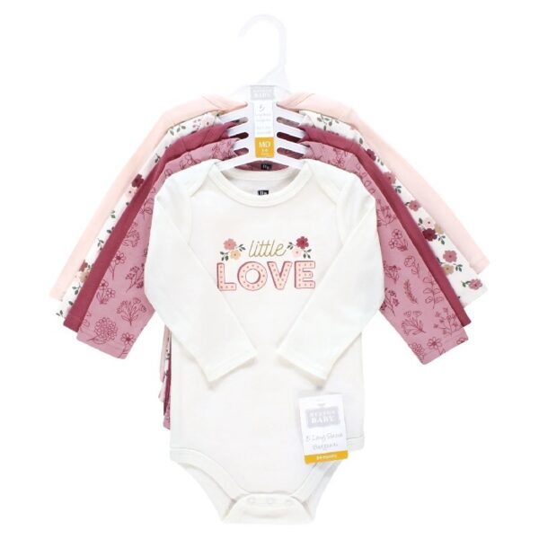 Cotton Long-Sleeve Bodysuits, 5-Pack, Newborn- 24 Months
