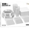Exquisite 350 Piece Easter Plastic Disposable Party Plates & Dinnerware Combo Set