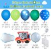Enanal Hole in CORNET One Balloon Garland Arch Kit, Blue Green Balloon with Golf Cart and Golf Foil Balloons for Partee Time First Birthday Men Boy Golf Party Decorations Sports Party Supplies