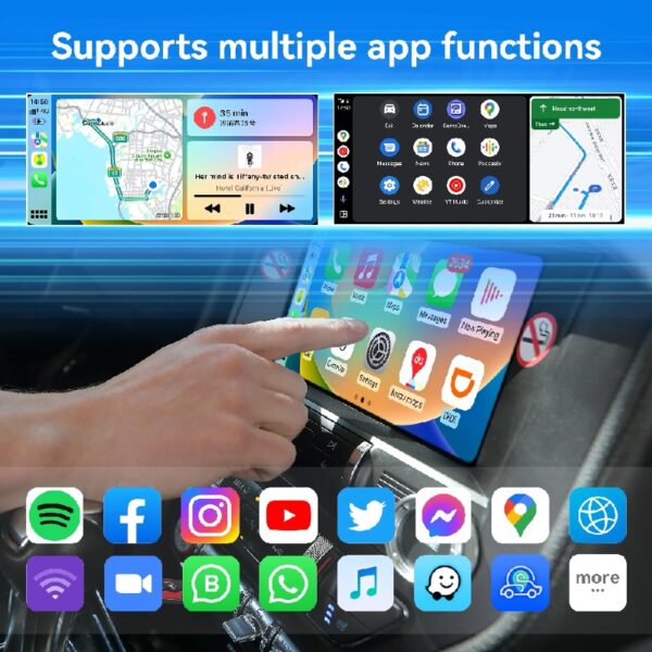 Universal Portable Wireless Apple Carplay Android Auto Adapter Dongle In Car