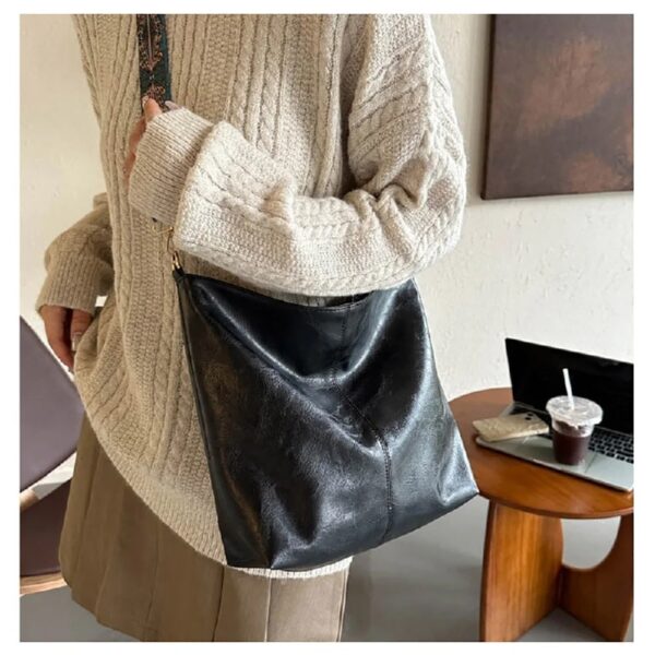 Hobo Bags for Women Crossbody Handbags Guitar Strap Shoulder Bucket Bag Vegan Leather Purse Trendy Boho Tote Purses