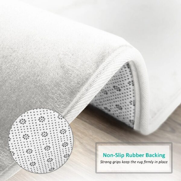 Nestl Set of 3 Absorbent Memory Foam Bath Mat Bathroom Rugs, Gray, Large 20