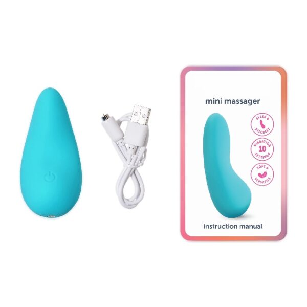 Vibrating Mini Soft Touch Massager, 10 Vibration Settings, Waterproof