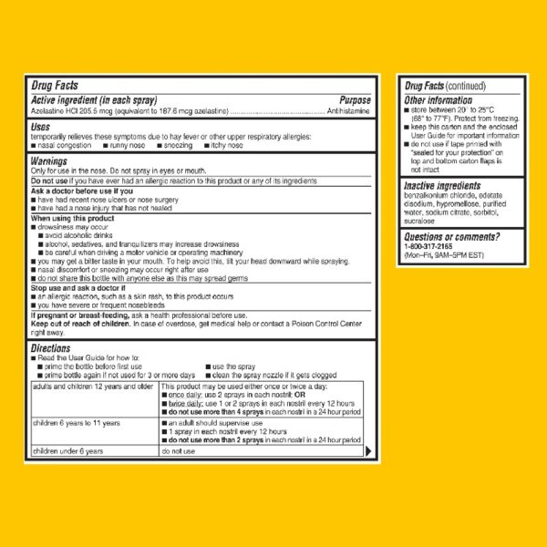 Allergy Medicine, Steroid Free Antihistamine Nasal Spray, 120 Metered Sprays