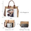 dc5ff571e40d4c87a6b2b32d017c4b3b Women's 3Pcs Purse Handbag Shoulder Bag Tote Satchel Hobo Bag Briefcase Work Bag for Ladies