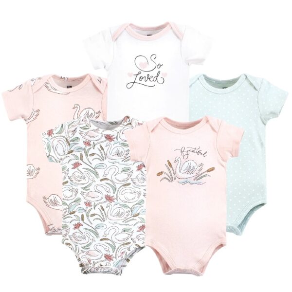 Short Sleeve Bodysuits, 5-Pack, Newborn- 24 Months
