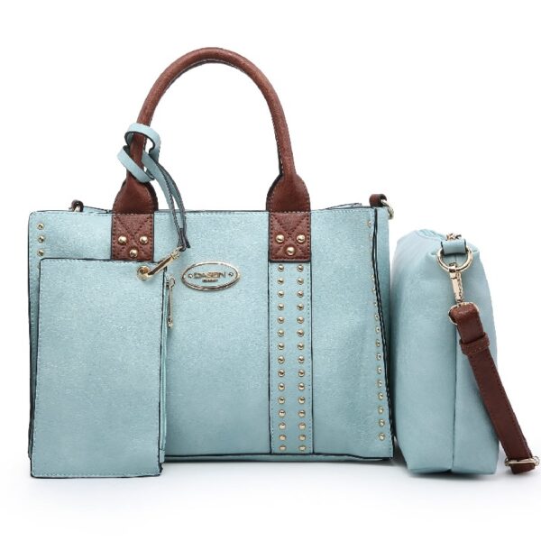 dc90c62693684d618a23b32d017c4dc5 Women's 3Pcs Purse Handbag Shoulder Bag Tote Satchel Hobo Bag Briefcase Work Bag for Ladies