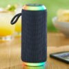 onn Medium Rugged Speaker with Bluetooth Wireless Technology and LED Lighting, Navy