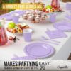 Exquisite 350 Piece Easter Plastic Disposable Party Plates & Dinnerware Combo Set