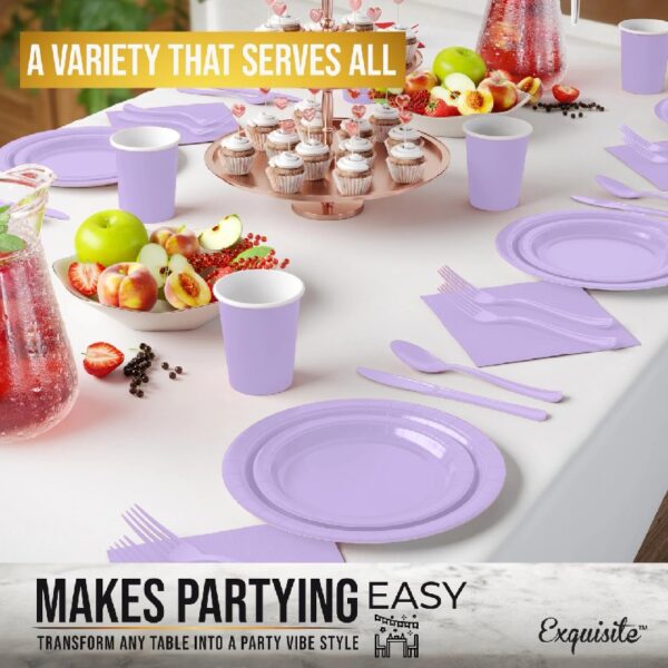 Exquisite 350 Piece Easter Plastic Disposable Party Plates & Dinnerware Combo Set