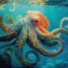 Deep Blue Octopus Odyssey: 1000-Piece Jigsaw Puzzle for Adults - Marine Artwork Brain Teaser by