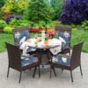 Outdoor Patio Cushion, Rocking Chair Cushion Set, Tufted Pads, Set of Upper and Lower with Ties Pack of 2 (2 Sets) - Back 21