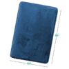Nestl Set of 3 Absorbent Memory Foam Bath Mat Bathroom Rugs, Gray, Large 20