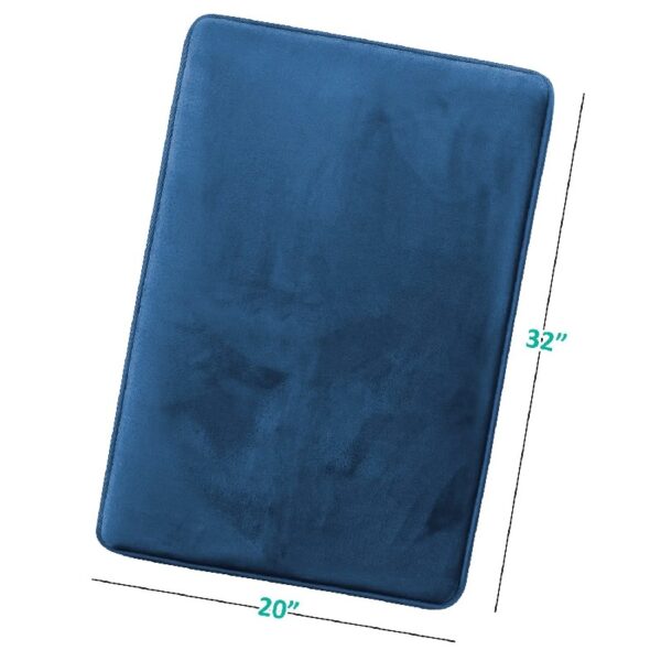Nestl Set of 3 Absorbent Memory Foam Bath Mat Bathroom Rugs, Gray, Large 20