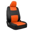 PolyPro Car Seat Covers Full Set in Charcoal on Black – Front and Rear Split Bench for Cars, Easy to Install Cover Set, Accessories Auto Trucks Van SUV