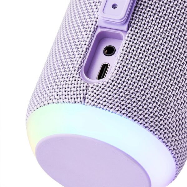 onn Medium Rugged Speaker with Bluetooth Wireless Technology and LED Lighting, Navy