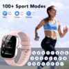 Smart Watch Fits for Android and iPhone, IP68 Waterproof Smartwatch for Women Men 100+ Sports Modes 1.91-inch Fitness Tracker, Smart Watch with Bluetooth Call(Answer/Make Calls), for Gift Black