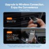 Wireless Carplay Adapter with Glass Panel, Metal Materials Enhance Heat Dissipation, 2 in 1 Apple CarPlay and Android Auto Adapter Convert Wired to Wireless, Plug & Play, Black