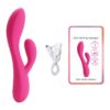 Dual Rabbit Vibrator, High-quality Silicone, Pink