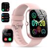 Smart Watch Fits for Android and iPhone, IP68 Waterproof Smartwatch for Women Men 100+ Sports Modes 1.91-inch Fitness Tracker, Smart Watch with Bluetooth Call(Answer/Make Calls), for Gift Black