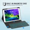 Keyboard Case for iPad 9th/8th/7th Gen 10.2 inch, iPad Air 3rd, Pro 10.5 - Colorful Backlite Keyboard, 360 Rotatable Detachable Magnetic Protective Cover, Pencil Holder, Auto Sleep/Wake
