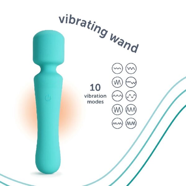 Vibrating Soft Touch Wand, 10 Vibration Settings, Waterproof