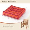 2 PCS 21'' x 21'' Patio Chair Seat Cushion Pads Indoor/Outdoor Turquoise