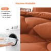 3 Pieces Bed in a Bag Comforter Set Duvet Insert,Reversible,Red/Black,Full Size Comforter Set-200GSM