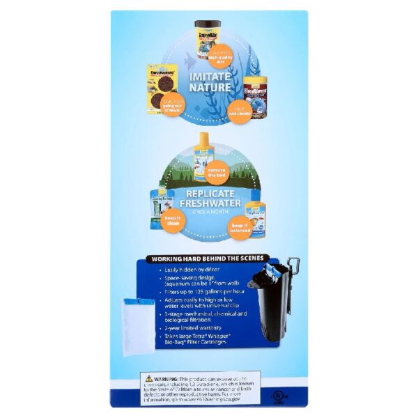 Tetra Whisper Internal Filter 10 to 20 Gallons, with Air Pump, for Aquariums