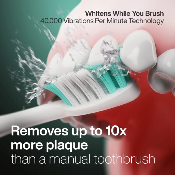Black Series Electric Toothbrush - Rechargeable, 4 Modes, Travel Case, 8 Brush Heads