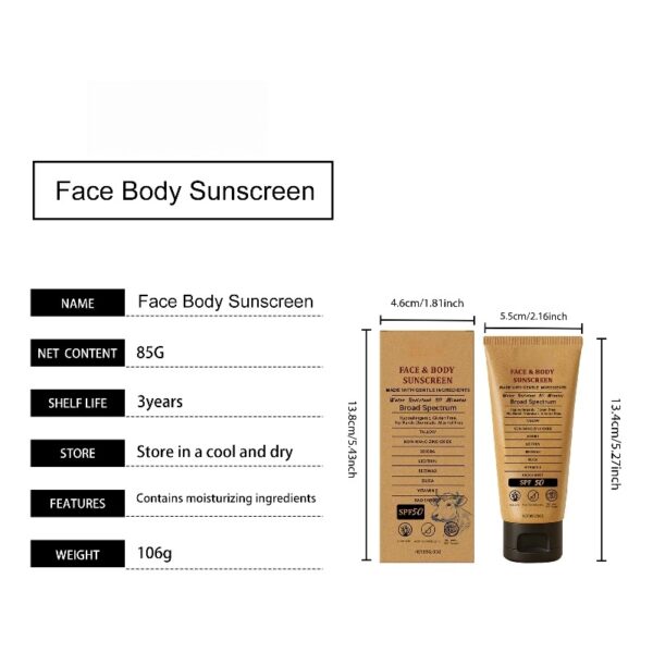 Sunscren Non Greasy Organic Natural Sol Beef Tallow