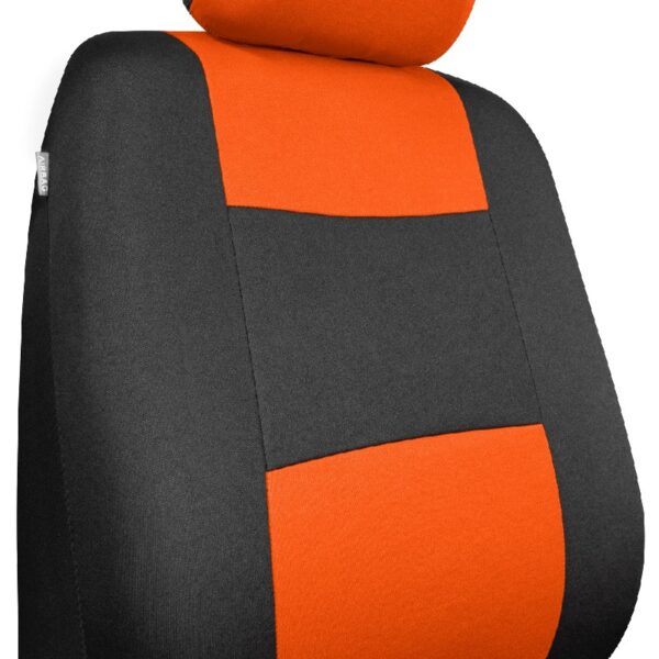 PolyPro Car Seat Covers Full Set in Charcoal on Black – Front and Rear Split Bench for Cars, Easy to Install Cover Set, Accessories Auto Trucks Van SUV