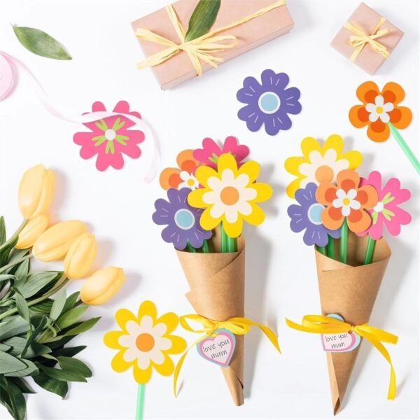 DIY Flower Bouquet Craft Kit Mother's Day Gift Flower Paper Crafts For Kids Make Your Own Flower Bouquet For Mum Crafts Classroom Home Fun Activities