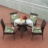 Outdoor Patio Cushion, Rocking Chair Cushion Set, Tufted Pads, Set of Upper and Lower with Ties Pack of 2 (2 Sets) - Back 21