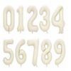 40 inch US Version verslarge digital aluminum foil balloon cream caramel color number 0-9 birthday party festival decoration